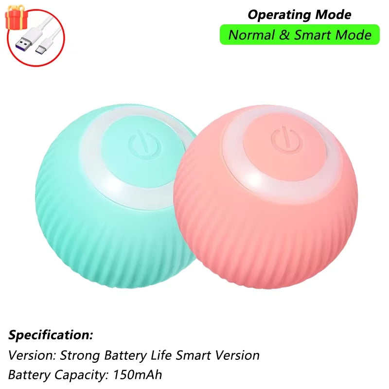 Interactive Cat Toy - Rechargeable Rolling Ball with Tail for Endless Fun!