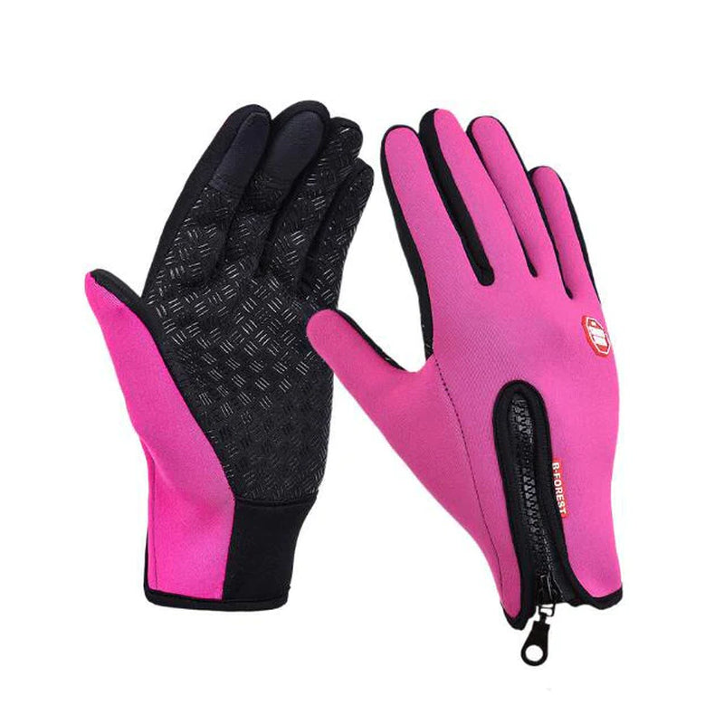 Heated Touch Screen Winter Gloves for Riding & Sports - Waterproof Fleece Lined Comfort