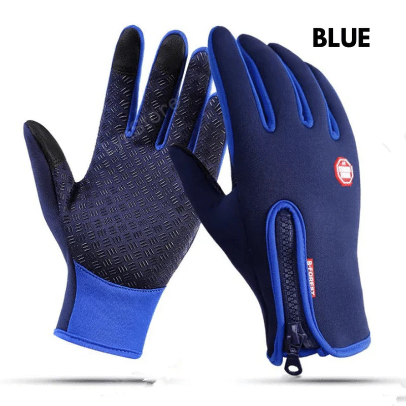 Heated Touch Screen Winter Gloves for Riding & Sports - Waterproof Fleece Lined Comfort