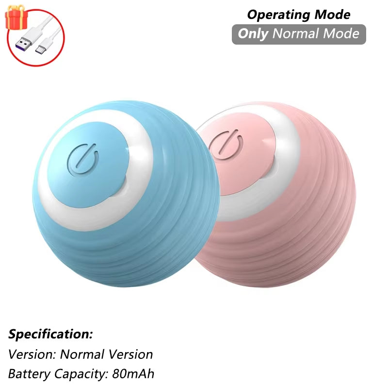 Interactive Cat Toy - Rechargeable Rolling Ball with Tail for Endless Fun!