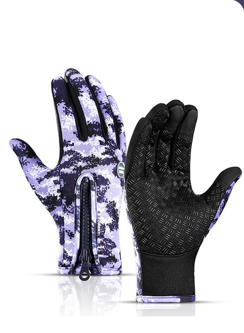 Heated Touch Screen Winter Gloves for Riding & Sports - Waterproof Fleece Lined Comfort
