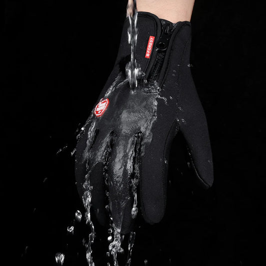 Heated Touch Screen Winter Gloves for Riding & Sports - Waterproof Fleece Lined Comfort