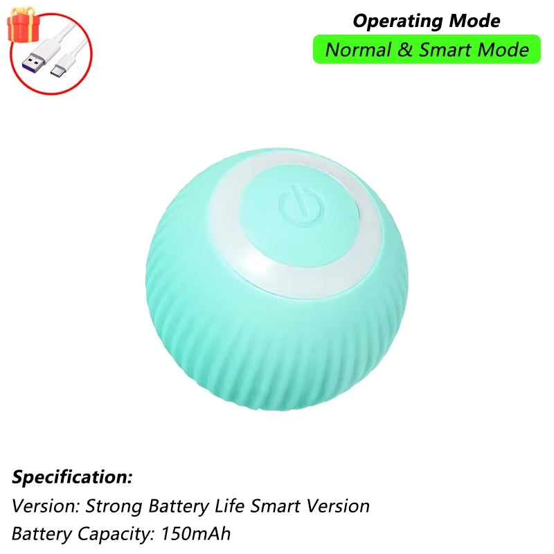 Interactive Cat Toy - Rechargeable Rolling Ball with Tail for Endless Fun!