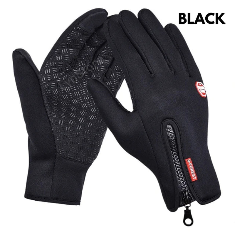 Heated Touch Screen Winter Gloves for Riding & Sports - Waterproof Fleece Lined Comfort