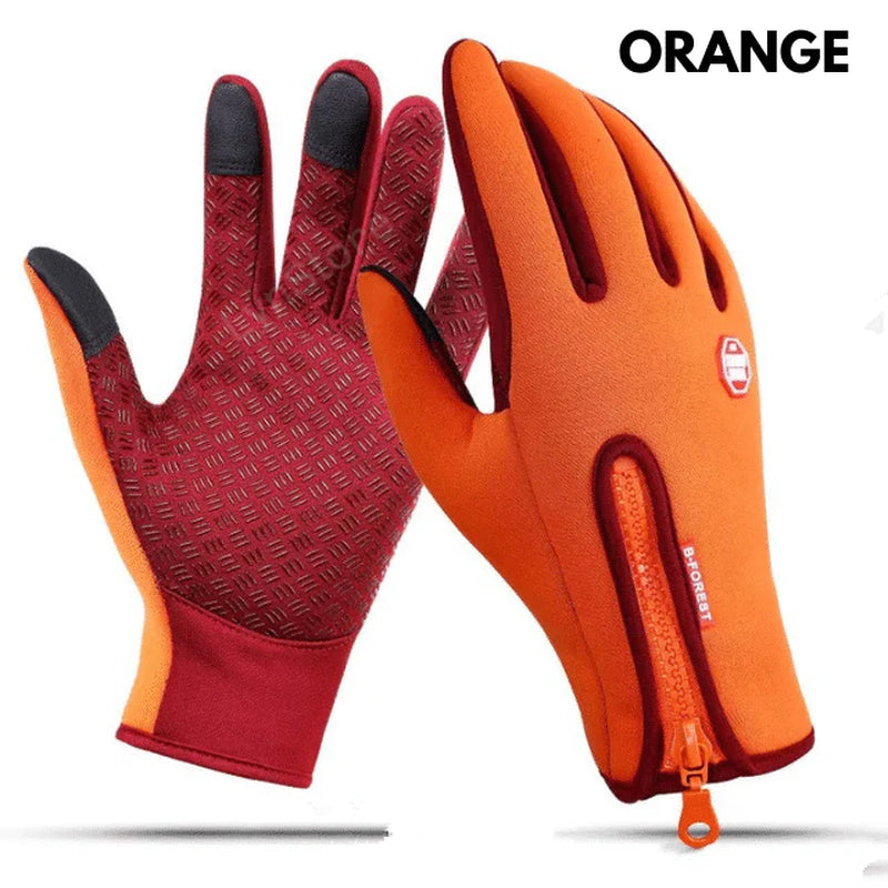Heated Touch Screen Winter Gloves for Riding & Sports - Waterproof Fleece Lined Comfort