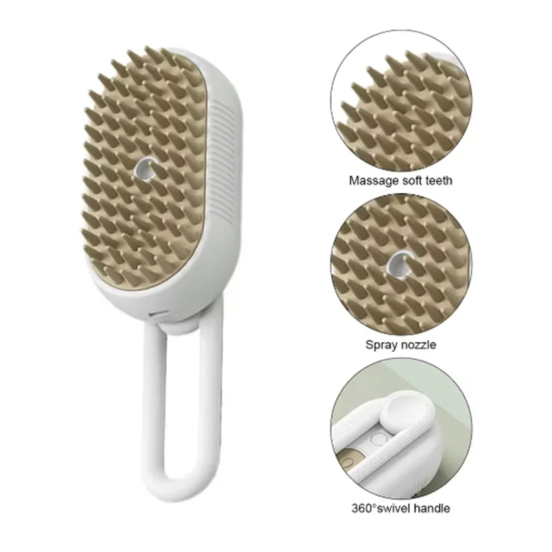 Pet Grooming Brush - Dual-Sided Cat & Dog Comb for Bathing, Massage, and Cleaning