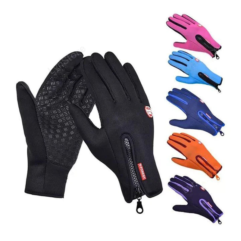 Heated Touch Screen Winter Gloves for Riding & Sports - Waterproof Fleece Lined Comfort